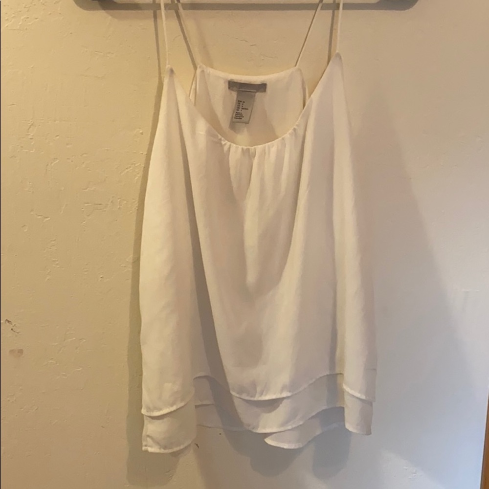Sheer Material white H&M Tank top